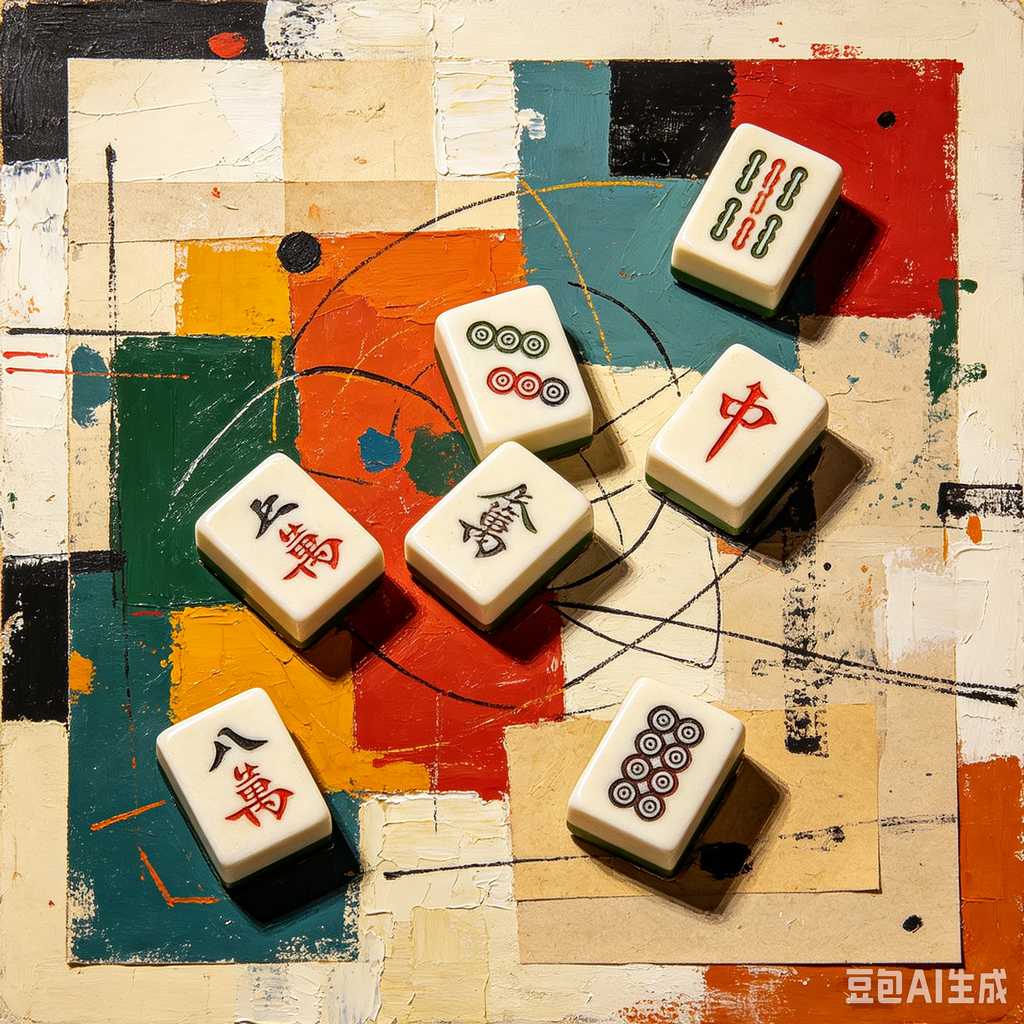 elegant text mahjong tiles