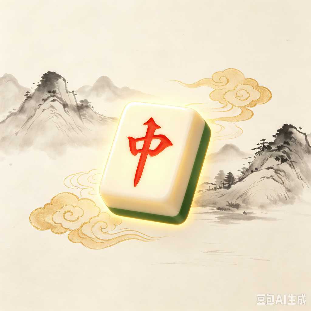 mahjong set with dice and chips